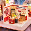 RoboTime 3D-Puzzle Miniaturhaus Asiatisches Bistro Panda Hot Pot